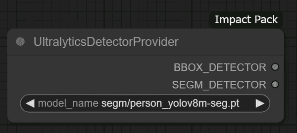 UltralyticsDetectorProviderノード外観