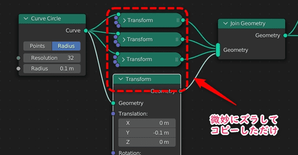 Circleを複製